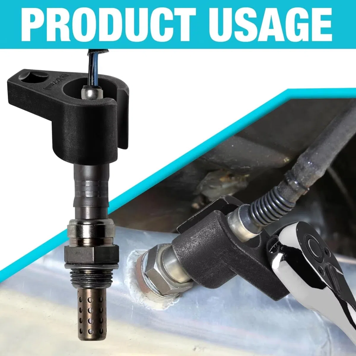 Presa per Sensori di Ossigeno 22mm 3/8"Strumento per la Rimozione della Chiave del Sensore dell'ossigeno per la Universal Car