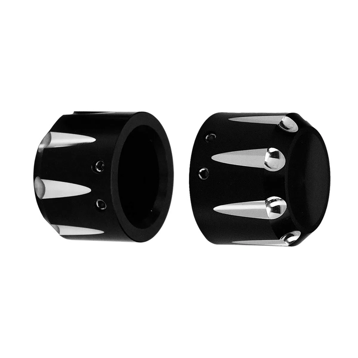 Moto Asse Anteriore Dado Copertura Cap Fit per Harley Touring Electra Road Glide Softail Dyna Sportster 2008-Più tardi Nero