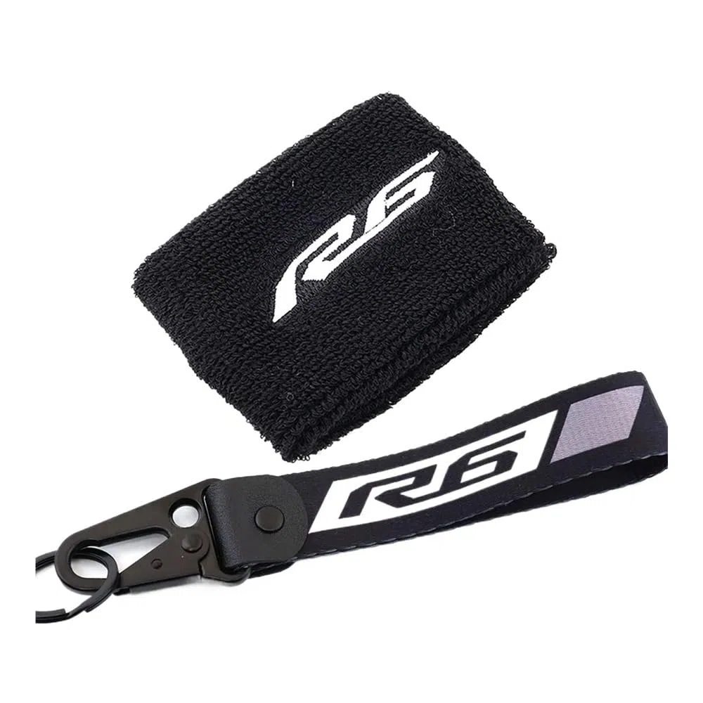 Protezione Liquido Freni Motocicli Per Ya&maha R6 YZF-R6 YZF R6S YZFR6 Moto Serbatoio Freno Anteriore Calzino Fluido Coperchio Serbatoio Dell'olio Calzino Maniche Portachiavi Portachiavi