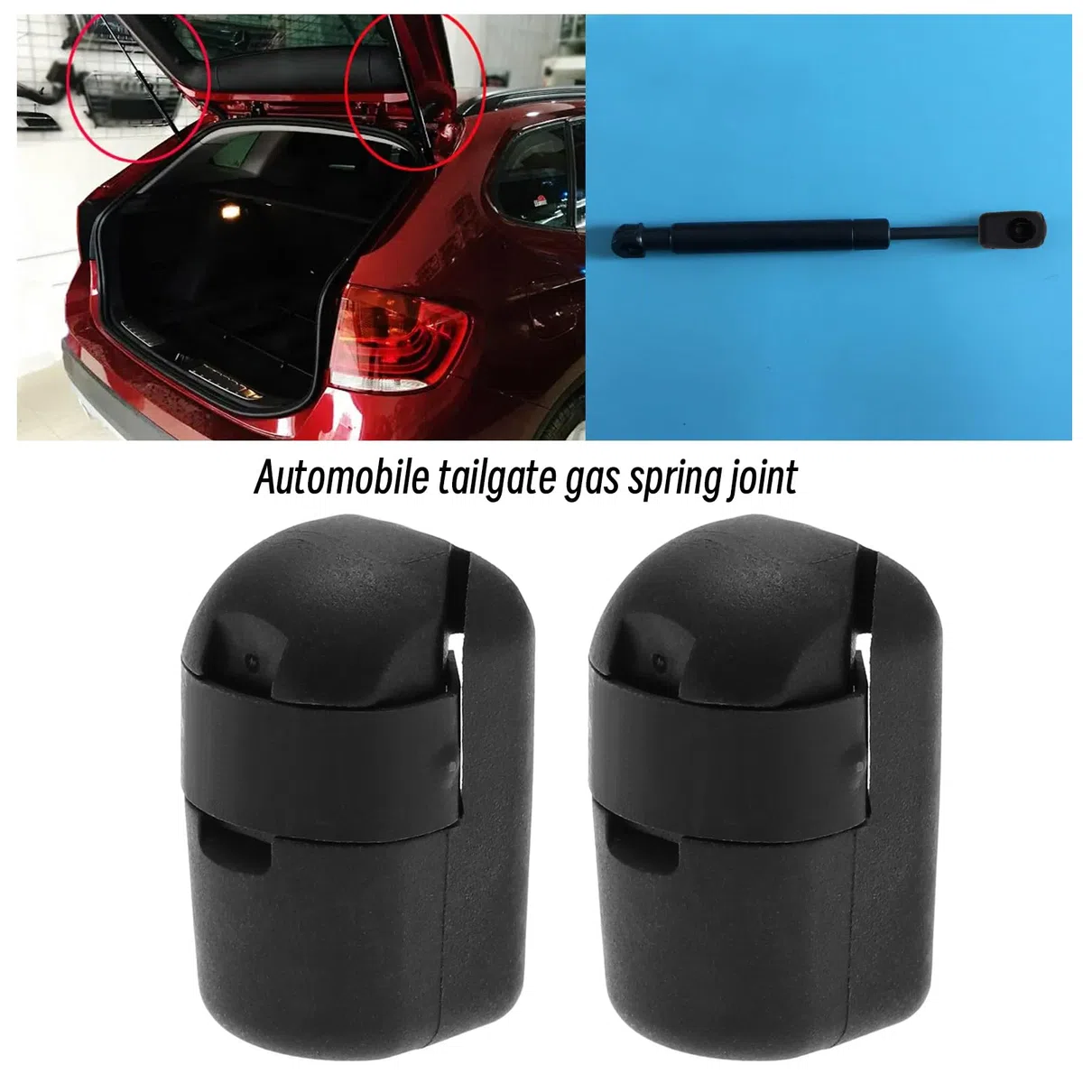 EMSea 4 Pezzi Molla Raccordo Terminale Molla Posteriore Portellone Posteriore Molla Pneumatica Connettore Cofano Bagagliaio Conversione Auto Roulotte M8x11.3mm Para cabezal esférico de 10 mm