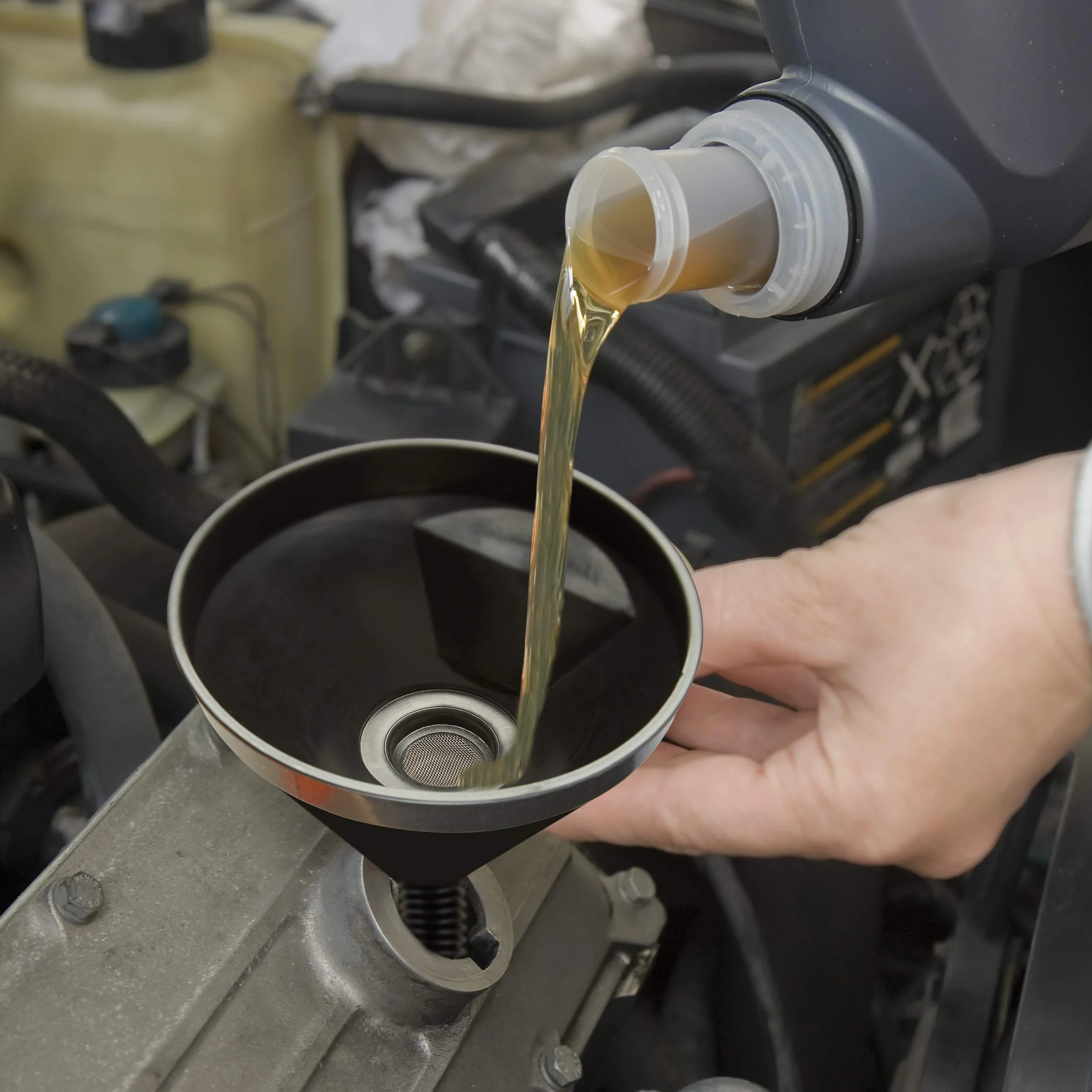 Relaxdays Imbuto per Benzina, Set da 5 in Varie Misure, Attrezzo Universale per Auto & Cucina, con Tubo Flessibile, Nero