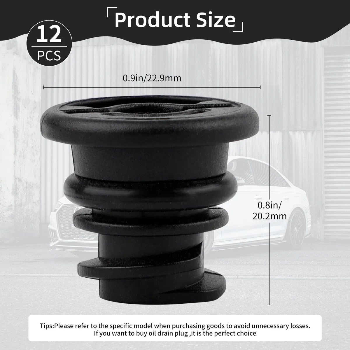 12 tappi di scarico dell'olio motore per auto, 06L103801, compatibili con Audi A1 A3 A4 A5 A6 A7 Q3 Q5 Q7 S3, per Volkswagen Golf GTI Jetta Passat Tiguan