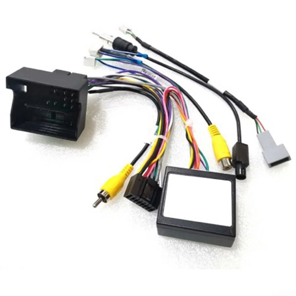 Cavo adattatore per autoradio, 16 pin e adattatore di cablaggio di alimentazione per Android per auto, linea elettrica Canbus