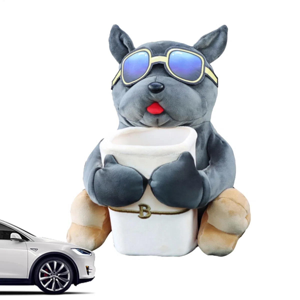 Porta per auto, cestino per auto, scatola di per auto, porta in peluche, porta per animali dei cartoni animati, Organizer per riporre oggetti,