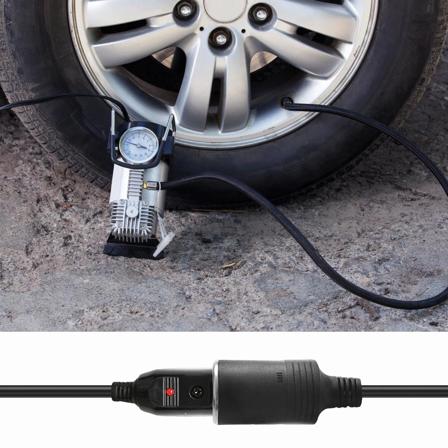 Adattatore di alimentazione per auto, 180 W, 15 A, 230 V su 12 V, adattatore per accendisigari per scatola frigo, aspirapolvere per auto, frigorifero, compressore, alimentatore per inverter adattatore