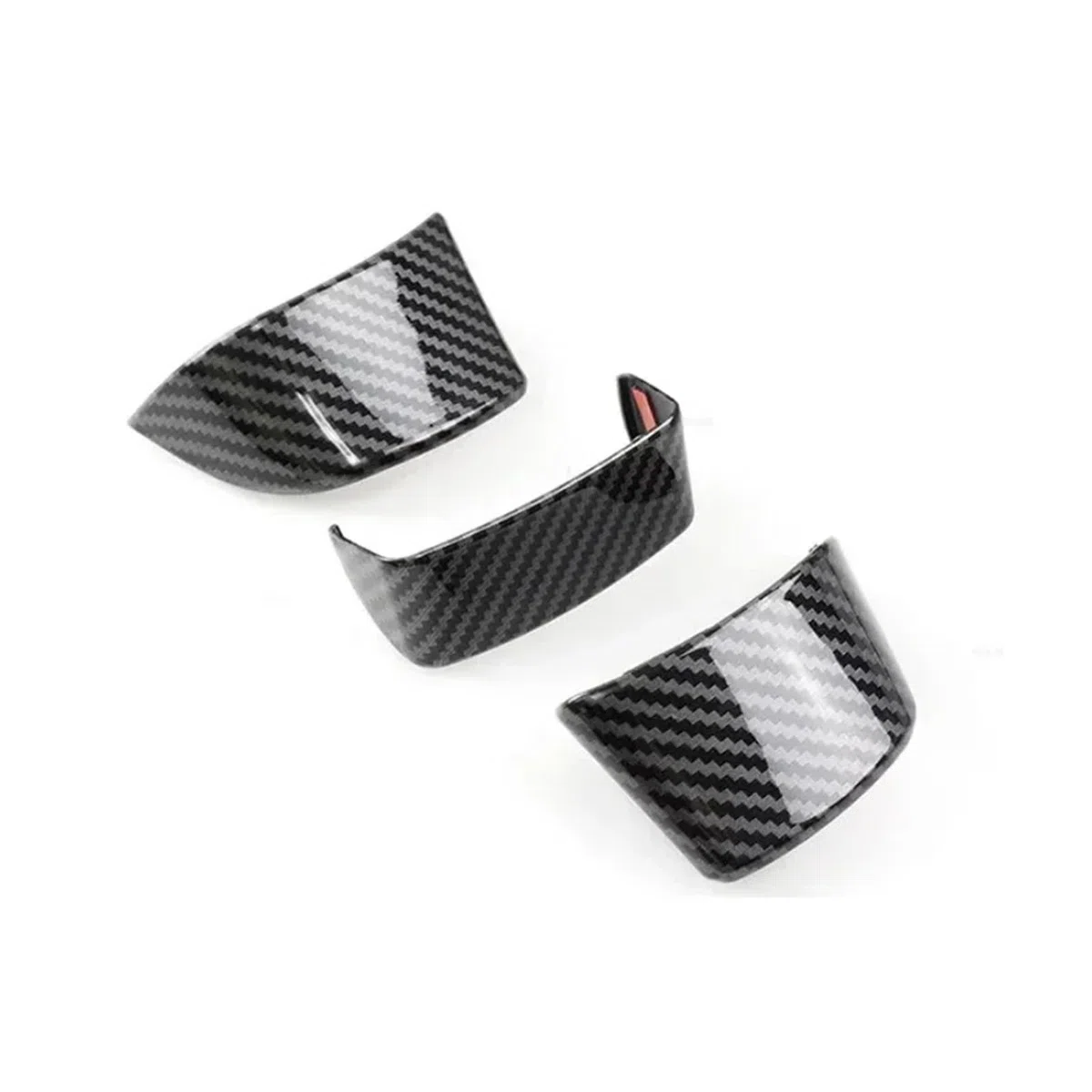 Interni Auto Accessori Per VW Per Golf 5 MK5 Per Passat B6 Per Jetta Per Tiguan 2007 2008 2009 2010 2011 ABS Fibra di carbonio Volante dell'automobile Patch decorativa Adesivo Auto Trim