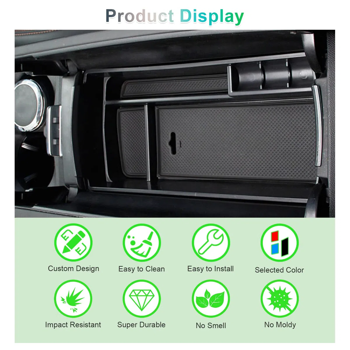GAFAT DS 7 Crossback/Facelift 2025 2026-2017 Scatola Portaoggetti, DS7 Crossback 2025 Organizer per Console Centrale e Braccioli, Compatibile con Citroen DS7 Crossback Accessori