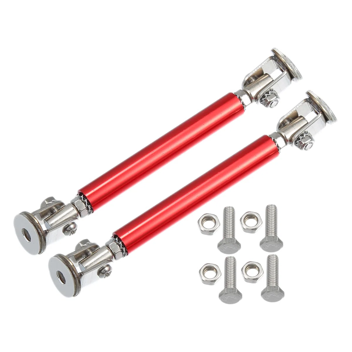 A ABSOPRO 3"-5" 75mm Auto Anteriore Paraurti Separatore Puntone Asta Rosso - 2pz