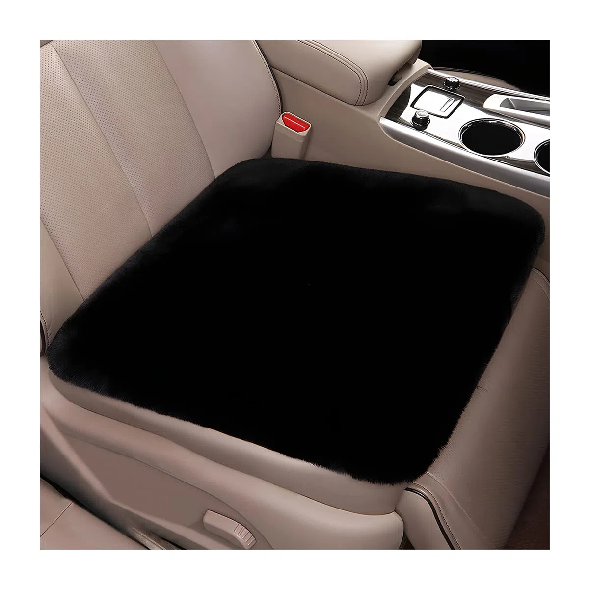 2 Pezzo Autos Anteriori Super Soft Confortevole Traspirante, Cuscino Sedile Auto Anteriore, Cuscinetti per Sedile Auto, Morbido e Traspirante, Antiscivolo, Ricambi Autos(Nero)