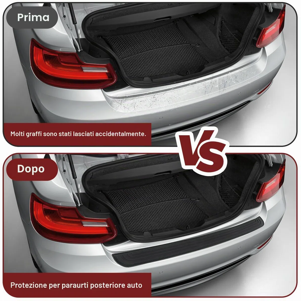 Protezione Paraurti Posteriore Auto,Protettore del Bagagliaio in Gomma 90cm x 7cm,Protezione Paraurti,antigraffio,Adatto Alla Maggior Parte Degli Accessori Esterni Dell'Auto SUV
