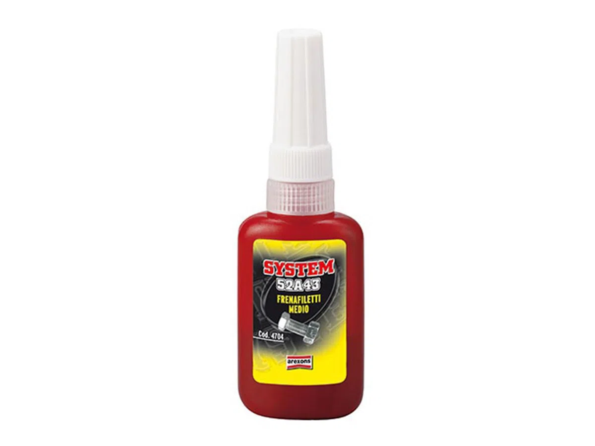 AREXONS B0137707 System 52A43, Frenafiletti Medio 50 ml, Frete a Bassa viscoità, Frenatura Permanente di prigionieri, Dadi e bulloni Non soggetti a smontaggio, Elimina allentamenti
