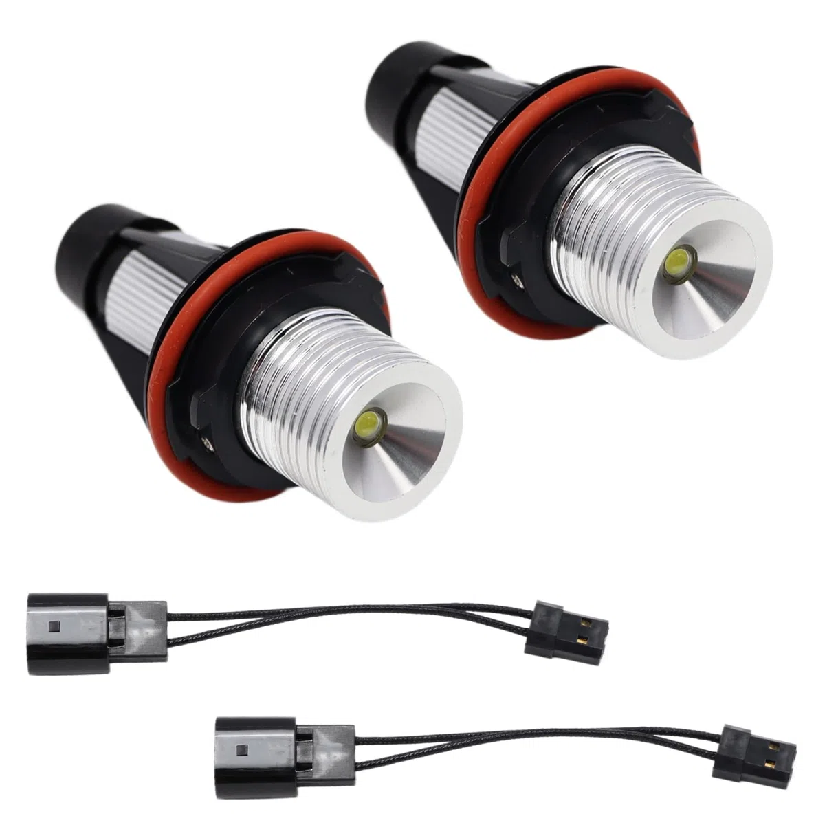 Confezione da 2 fari anteriori Angel Eye, compatibili con E39 E53 E60 E61 E63 E64 E65 E66 E87 6000K 7000K bianco xeno