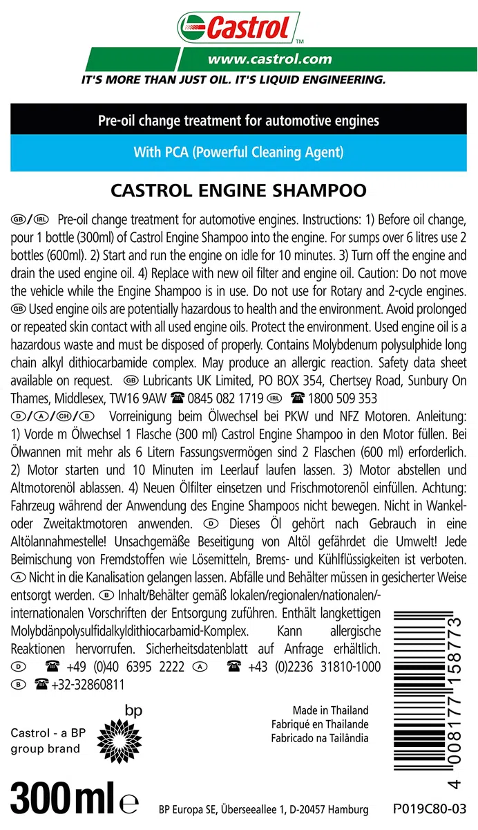 CASTROL 15CF7C Detergente per motore