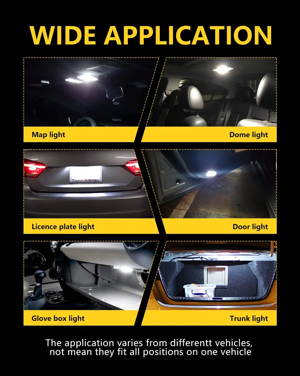 T10 W5W LED Lampadine Canbus Sensa Errore 12V 6000K Bianco 501 194 168 2825 Luce Targa Super Luminoso Auto Lampada per Luce di Posizione, Interior Segnale, Cupola, Cruscotto, 4 Pezzi