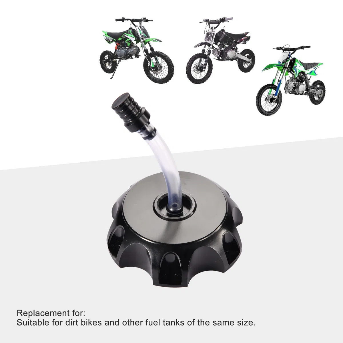 GOOFIT CNC Tappi Serbatoio Carburante Alluminio Universale Sostituzione per SSR Thumpstar TTR Lifan BSE Kayo Taotao Kazuma Coolste Roketa Dirt Bike Moto Pit Bike Nero