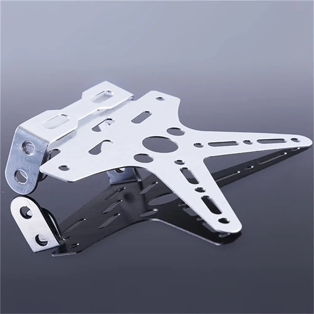 Portatarga Universale per Moto, Staffa di Montaggio Targa Staffa Regolabile in Lega di Alluminio per Telaio Targa per Moto Adatto per Accessori per la Modifica del Motociclo del Veicolo Elettrico