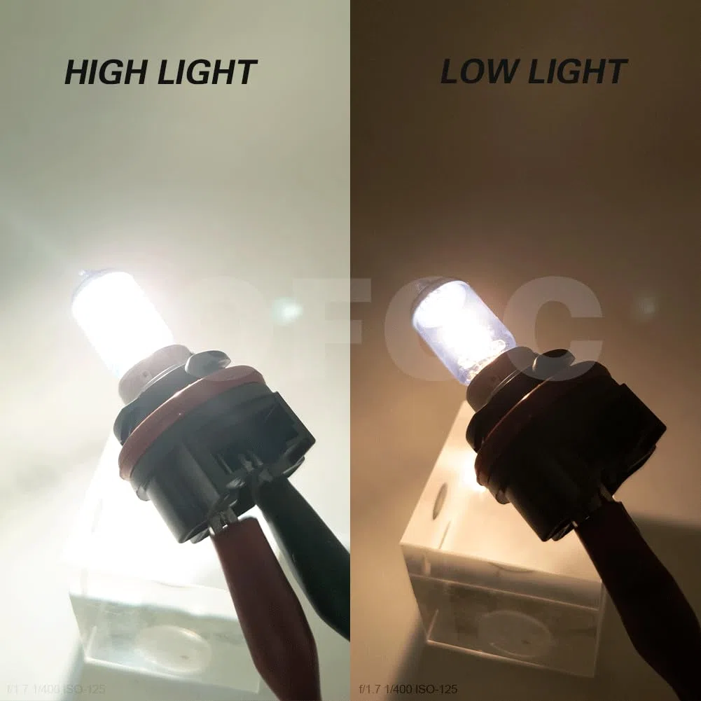 SOFOC HS5 Lampadina Alogena Faro P23T 12V 35/30W 5000K Bianco Doppio Filamento Abbaglianti/Anabbaglianti per Moto Auto Plug & Play 2Pcs