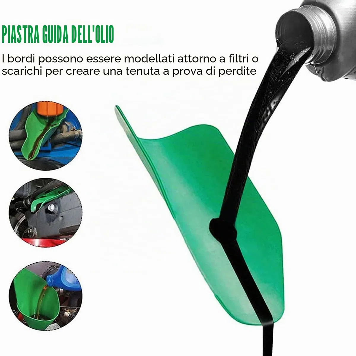 Tokaneit Imbuto Flessibile Pieghevole 37 x 17 cm, Verde, 80% Poliuretano, 20% Alluminio