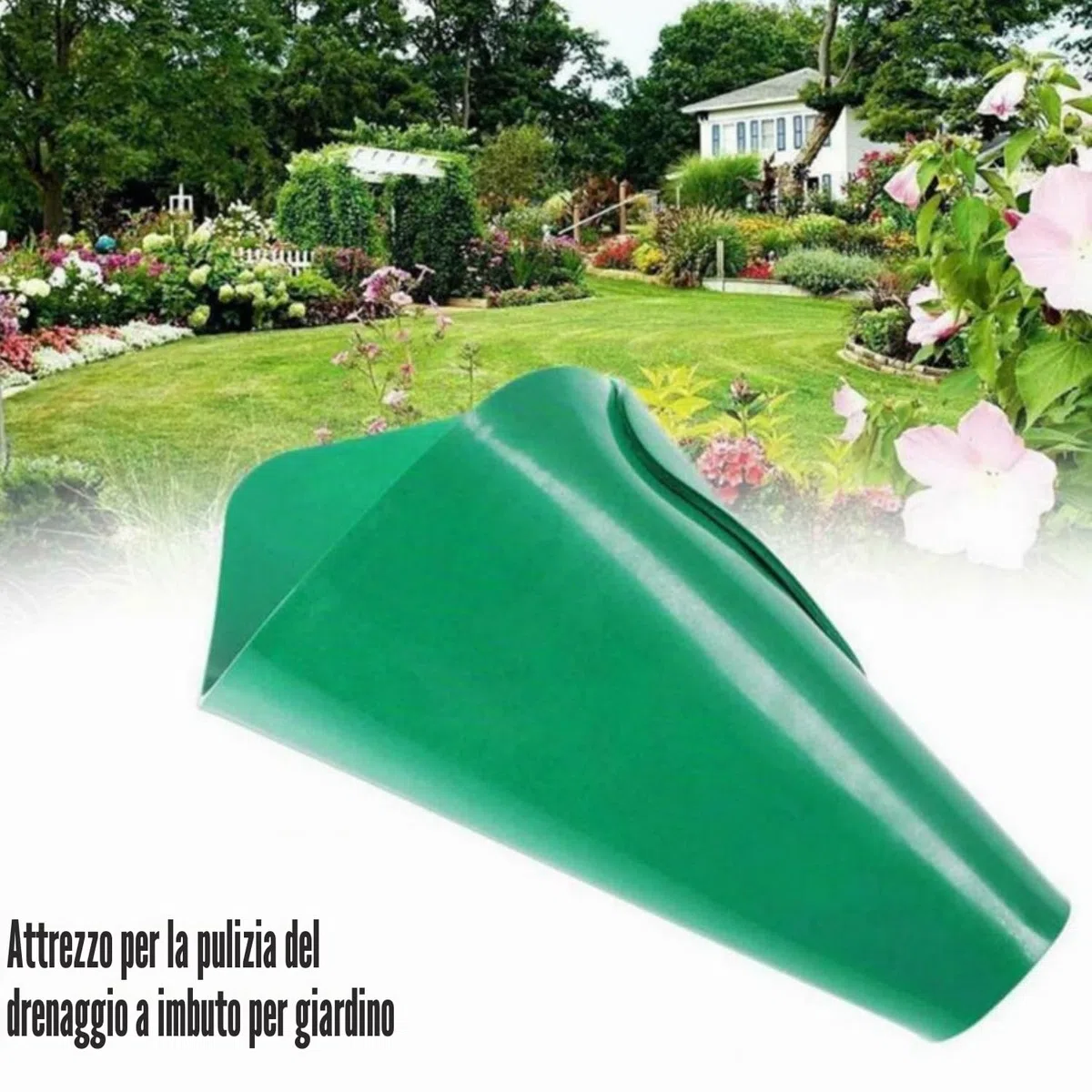 Tokaneit Imbuto Flessibile Pieghevole 37 x 17 cm, Verde, 80% Poliuretano, 20% Alluminio