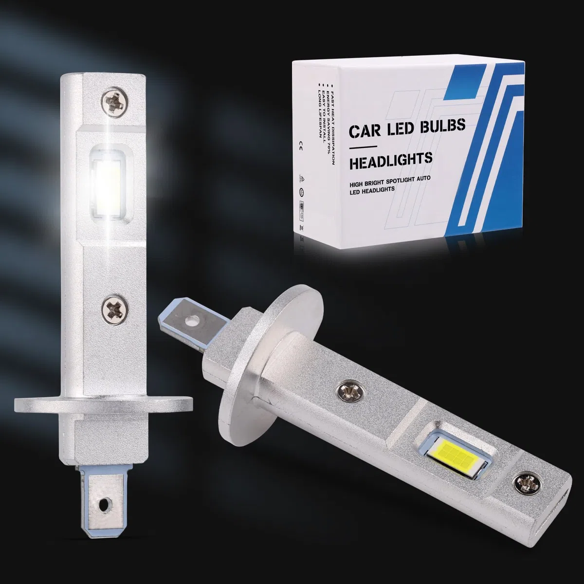 2pz Lampadina LED H1, Super Luminosa Bianco Freddo Lampadine Faro LED H1 Dimensione Mini 1:1 Collegare & Usare 6500K IP68 Impermeabile per Fari Fendinebbia Luce Interna Luci Targa