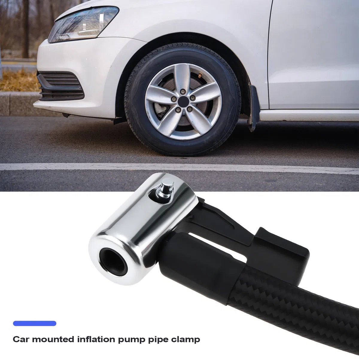 Adattatore per tubo di gonfiaggio per pneumatici M6, lunghezza 40 cm, per mandrino a clip, ugello per pneumatici, auto, moto, bicicletta, pompa ad aria, connettore per tubo flessibile