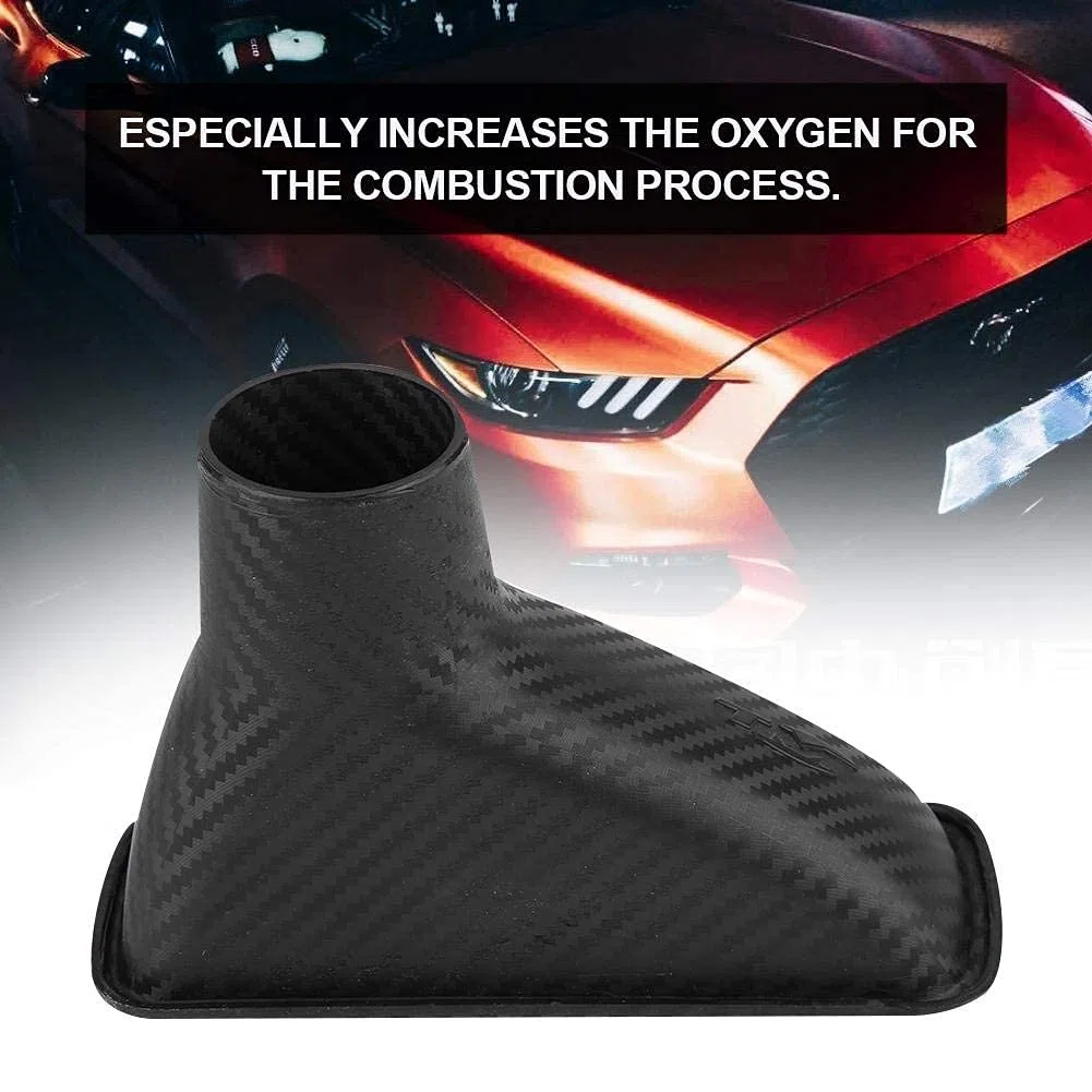 Gorgeri Tubo di ingresso turbo di aspirazione aria, paraurti anteriore auto universale Kit di imbuto tubo di aspirazione turbo paraurti aspirazione turbina modificato(quadrato)