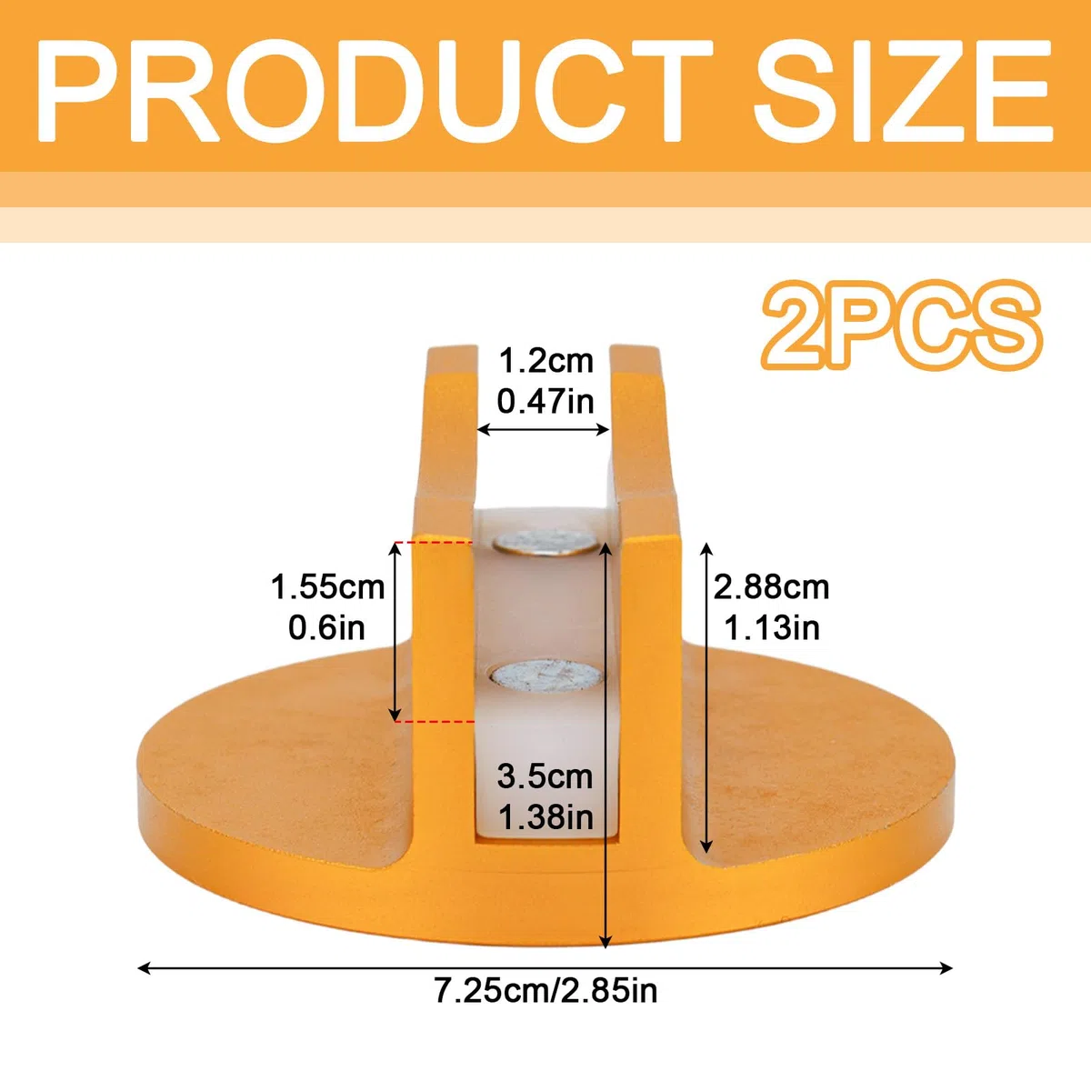 2pz Universale Magnetico Jack Cuscinetti, Pinza Saldata Cricco Adattatore con Scanalatura Larga Telaio Pinza Saldata Alluminio Impieghi Gravosi Adattatore per Auto Camion
