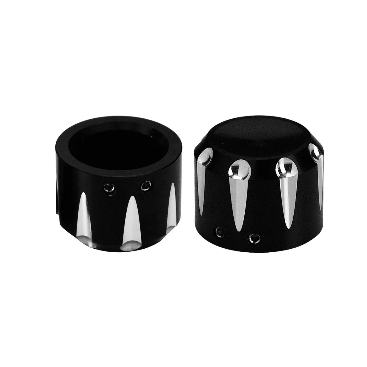 Moto Asse Anteriore Dado Copertura Cap Fit per Harley Touring Electra Road Glide Softail Dyna Sportster 2008-Più tardi Nero