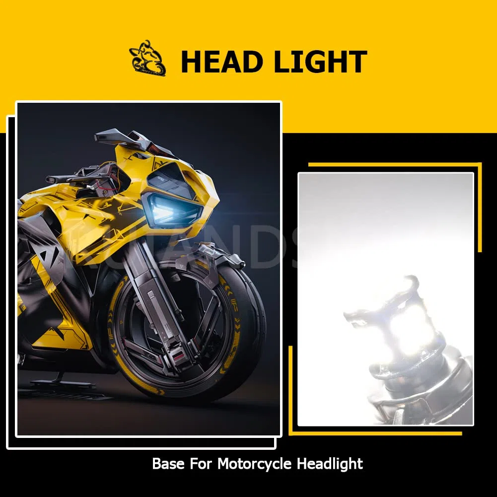 Ruiandsion 2pcs P26S Lampadina LED 6V Bianco Super Bright 2835 30SMD Chipset Lampadina LED per moto Faro moto