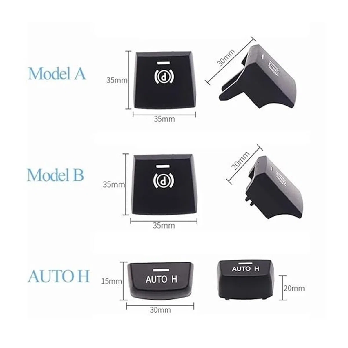 Attuatore Freno A Mano Dell'auto Auto Freno Stazionamento A Mano P Interruttore Tasto Copertura H Caps Per BMW 5 7 X3 X4 F Serie F01 F02 F10 F12 F15 F16 F25 F26(Model A)