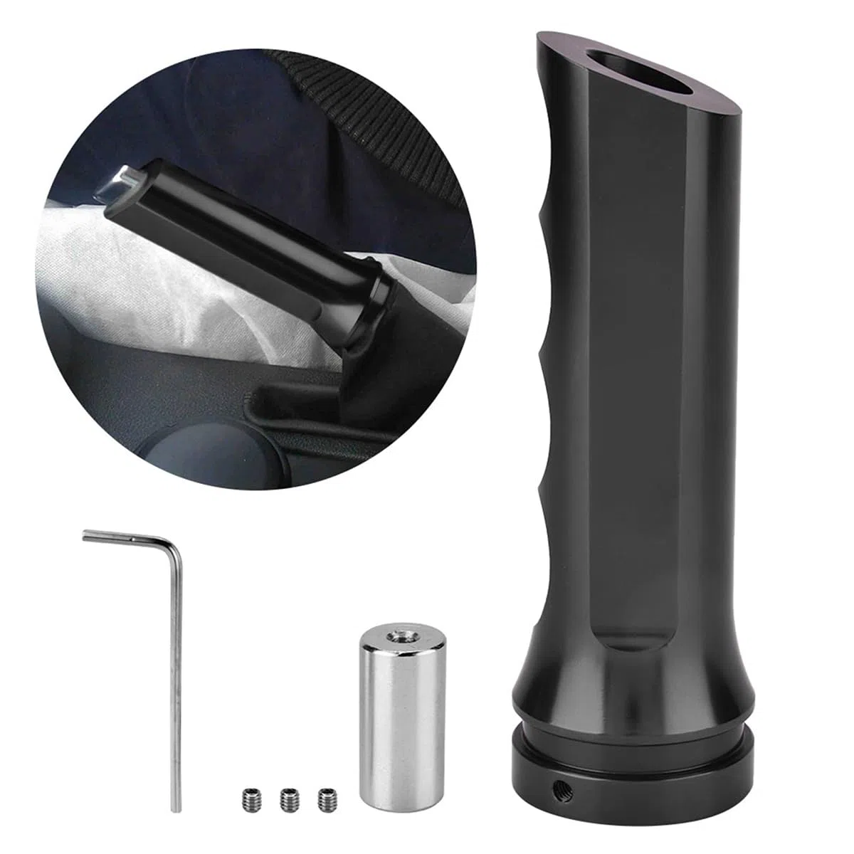 Auto freno a mano maniglia copertura universale auto freno elettrico maniglia manicotto copertura (nero)