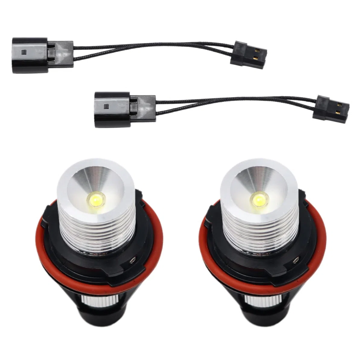 Confezione da 2 fari anteriori Angel Eye, compatibili con E39 E53 E60 E61 E63 E64 E65 E66 E87 6000K 7000K bianco xeno