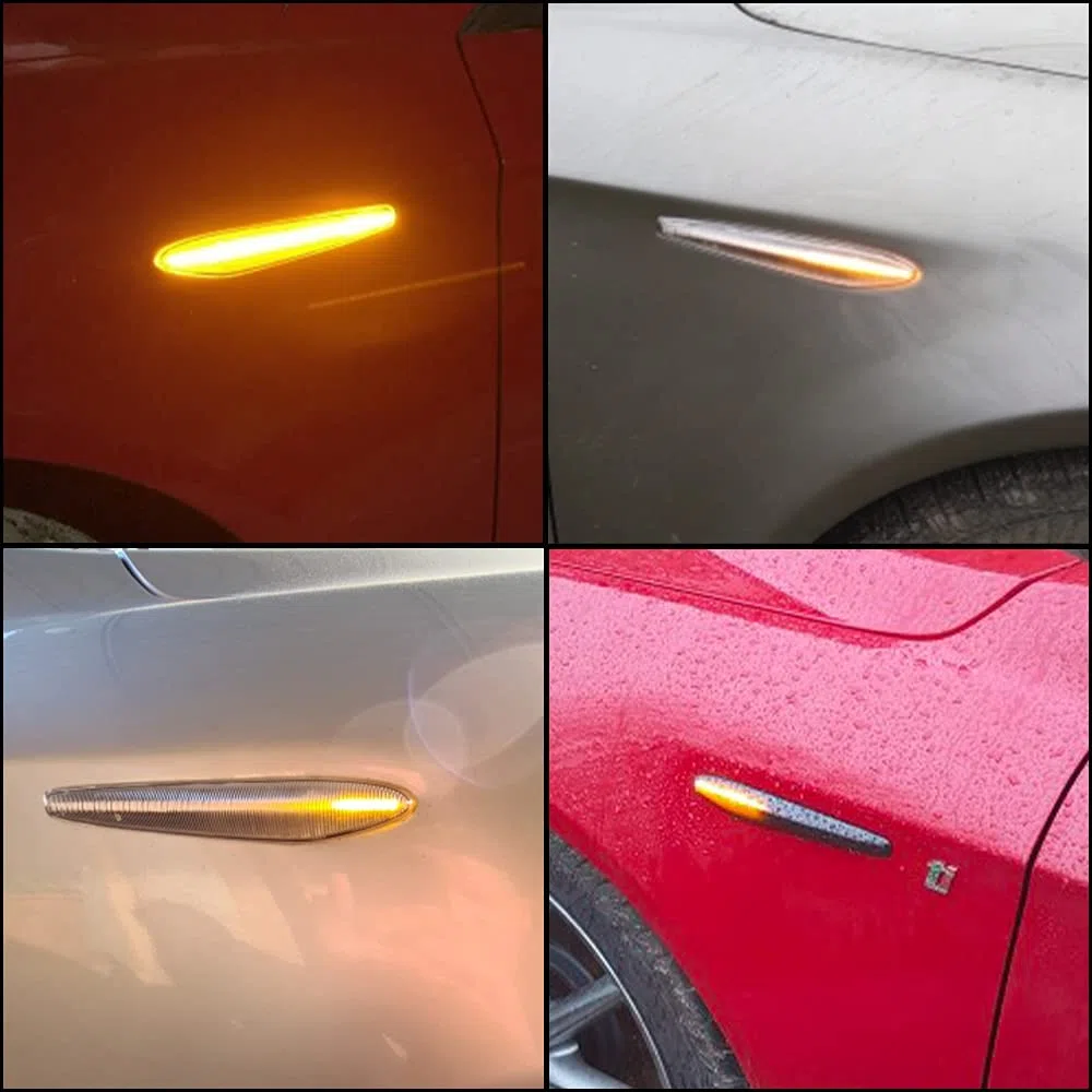 Kakulkomen1 paio Luce di segnalazione di direzione LED lampada indicatore parafango laterale dinamico Compatibile con Alfa Romeo 159/159 Sportwagon/Boera/Spider tipo 939