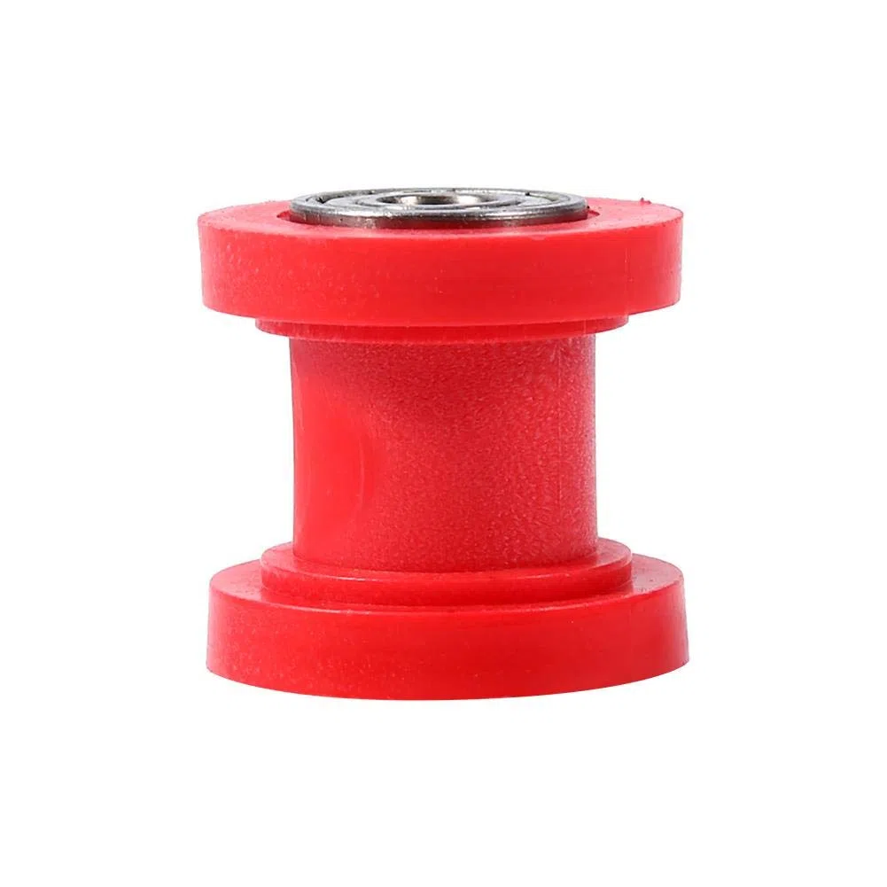 Keenso Rullo Tendicatena per Puleggia 8 Mm, Guidacatena per Tendicatena per Rullo Catena Moto Pit Dirt Mini Bike ATV(Rosso)