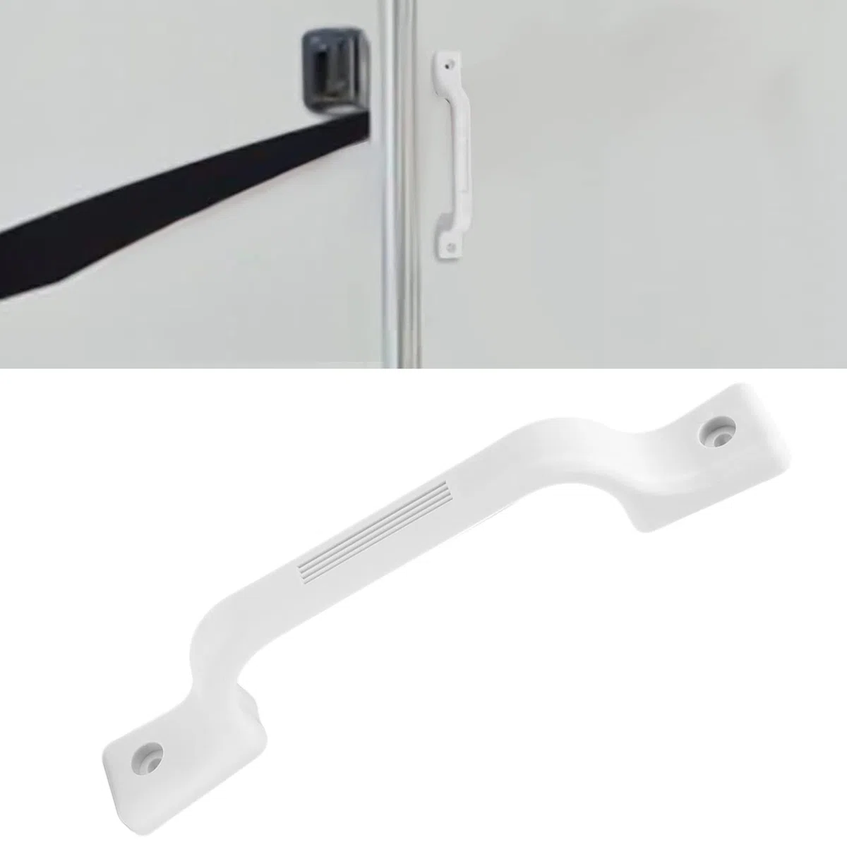 Maniglia di Manovra per Roulotte 230mm Maniglia Ad Arco in Plastica con Fori Passanti Ricambi per Roulotte Maniglia per Maniglia per Camper, Carichi, Rimorchi e Barche