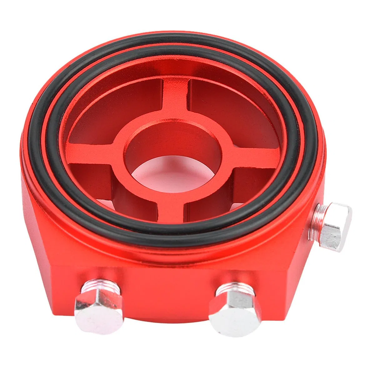 Generic Adattatore Filtro Olio Efficiente Piastra Radiatore Olio Universale in Alluminio con Design O-ring per Protezione Motore, 3/4 Pollici X16UNF per Appassionati di Auto