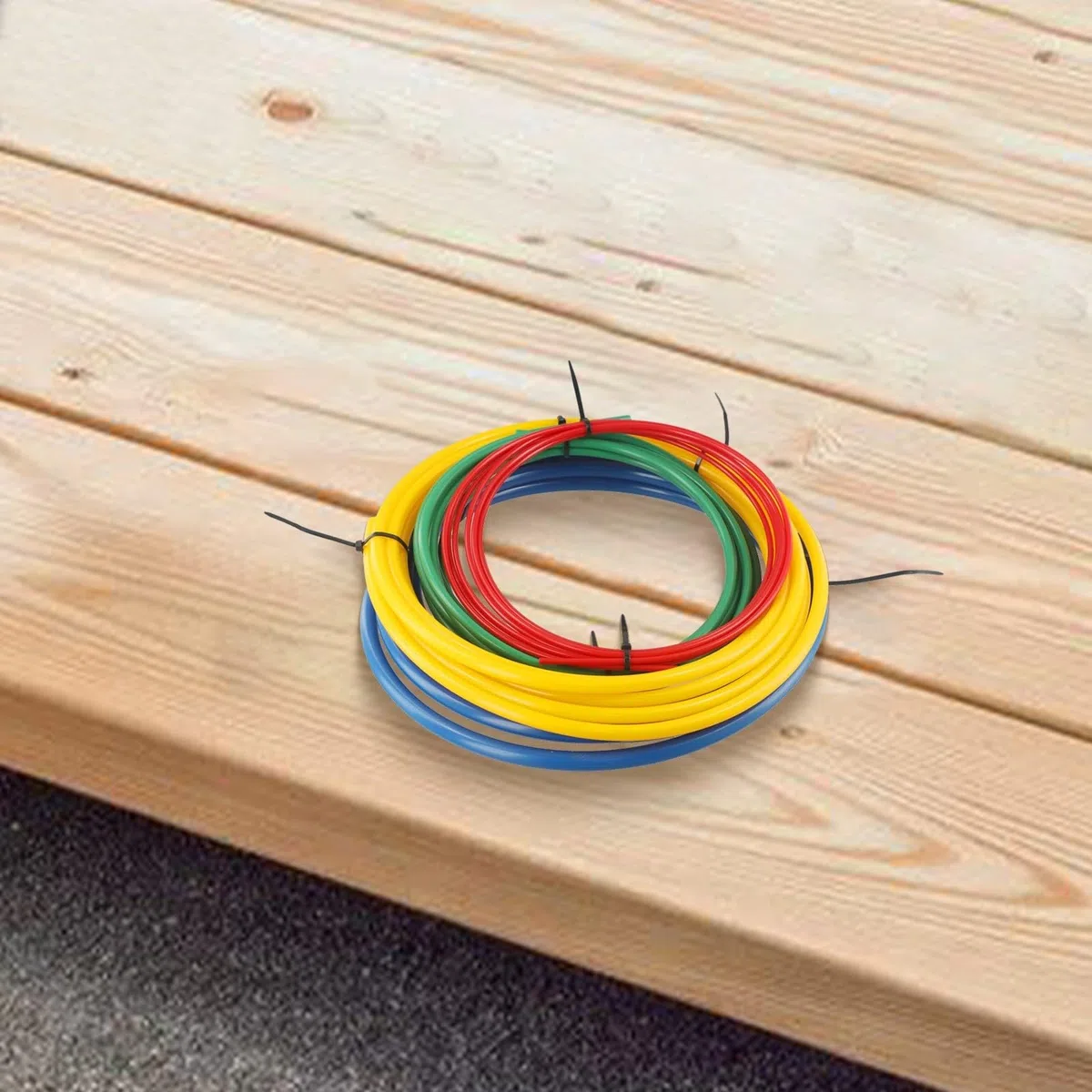Set di piegatura per tubi di rame, per condizionatori d'aria, in plastica PE con 4 misure, strisce di piegatura incorporate per tubi da 1/4 3/8 1/2 5/8 pollici, lunghezza 4M modello CT-205