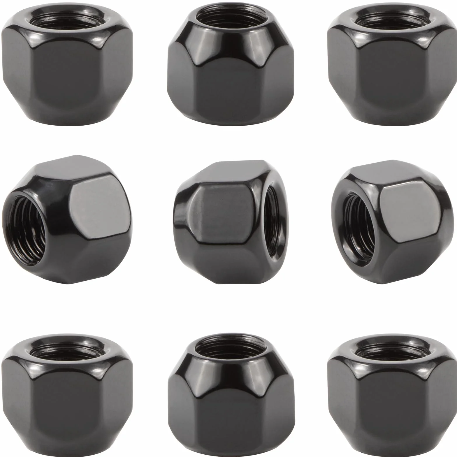 20 DADI neri per CERCHI IN ACCIAIO FO M12x1,5 SW19