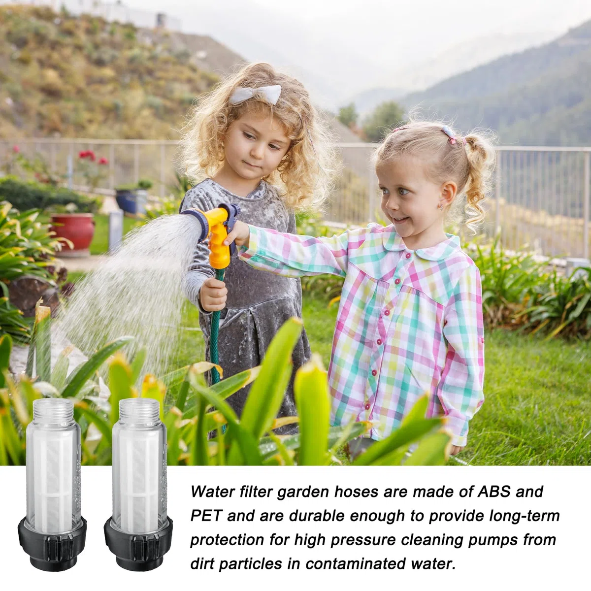 Sporgo 2 filtri per l'acqua per camper: 3/4 pollici, prefiltro per acqua, filtro di ricambio con adattatore rapido e valvola di regolazione, filtro dell'acqua, per roulotte, accessori per caravan,