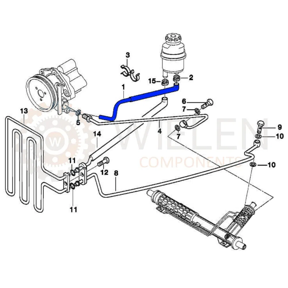COMPATIBILE CON TUBO IDRAULICO SERVOSTERZO BMW 3 E46 5 E39 7 E38 X5 E53 Z3 E36 32411095526