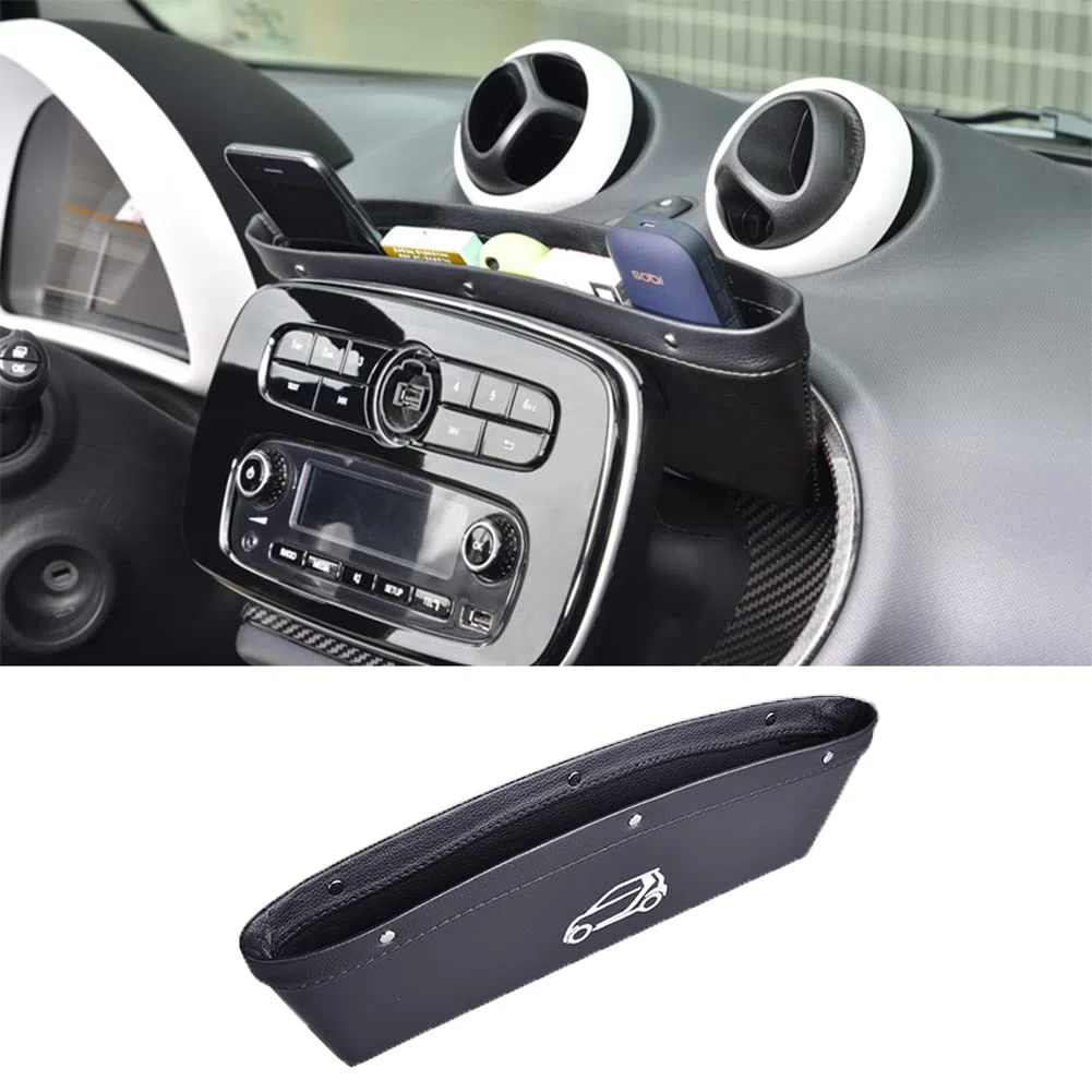 Smart 453 Fortwo/Forfour 2015-2019 Scatola di Immagazzinaggio, Borse di Stoccaggio, Materiale in Pelle Pu, Conservare La Moneta del Portafoglio Chiave del Telefono