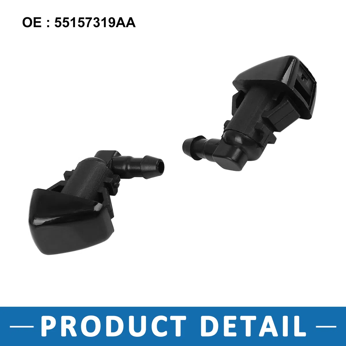 A ABSOPRO Ugello Lavavetri per Tergicristalli Pompe Lavavetri Auto Parabrezza Lava Ugello 55157319AA Tergi Jet Plastica (Set 2)