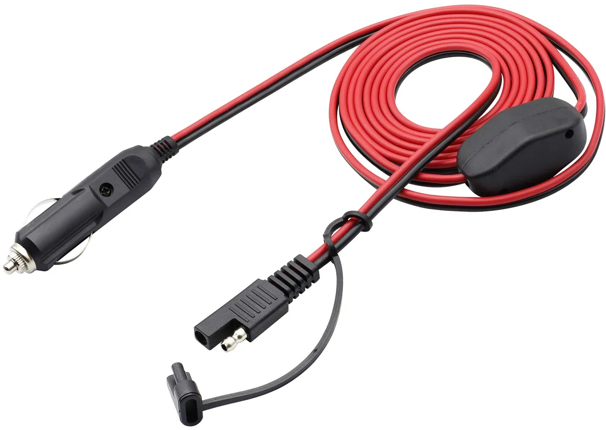 16AWG Spina Accendisigari Maschio a SAE Maschio Sgancio Rapido Connettore di Disconnessione Adattatore prolunga Cavo Ricarica con Fusibile e Interruttore(2,4M/7,8Piedi-M)