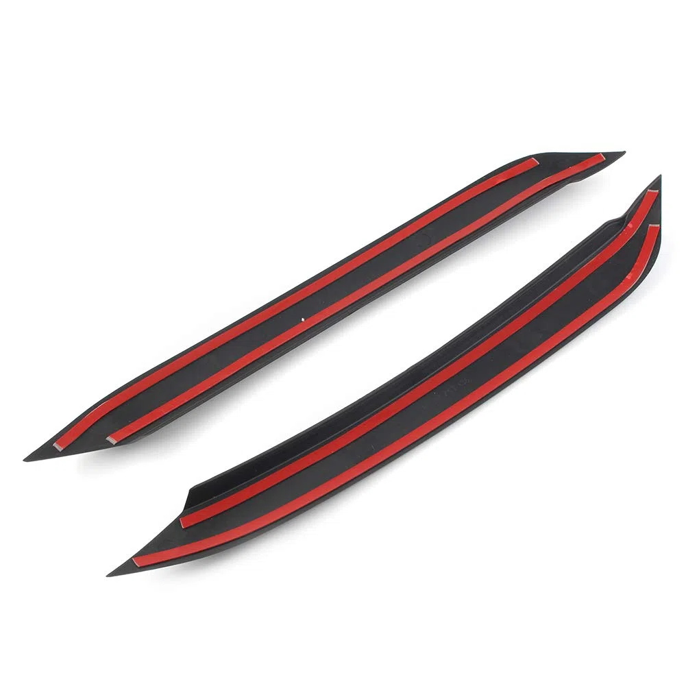 2 pezzi faro for auto lampada sopracciglio palpebra modanatura ABS copertura del coperchio, for VW, for POLO, 2019 2020, nero lucido Adesivi per lampade auto