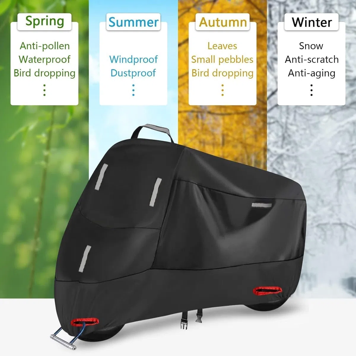Telo Coprimoto per Honda Scooter Model Forza 350 Forza 125 Sh 350i Copertura Motociclo Scooter Copri Impermeabile Antipioggia Anti-UV Fatto su Misura