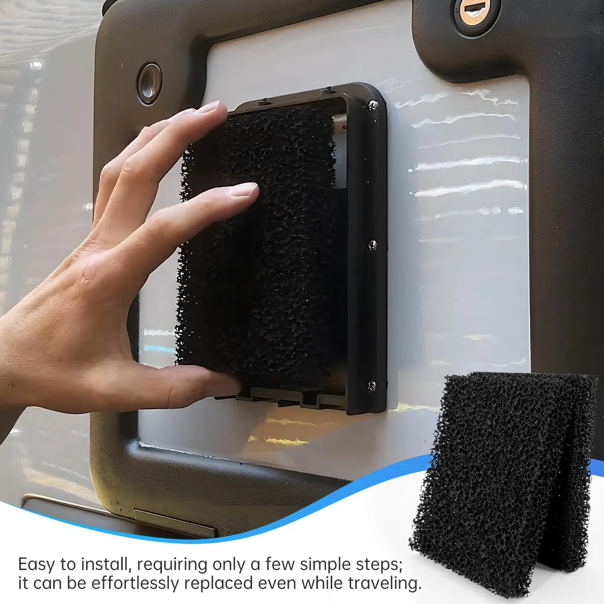 Filtro ai carboni attivi per lo sfiato del WC SOG – 2 filtri di ricambio per camper con filtro del sistema di scarico SOG, filtro in spugna per porte Thetford, ricambio per sfiato WC Thetford 5170001