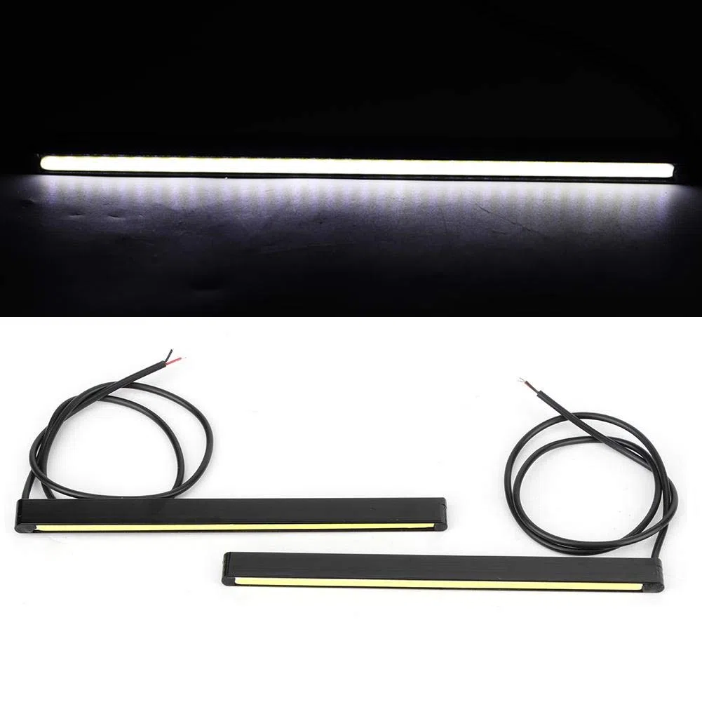 KIMISS COB Luce di marcia diurna ad alta luminosità LED DRL Lampada per modifica auto(16cm-bianca)