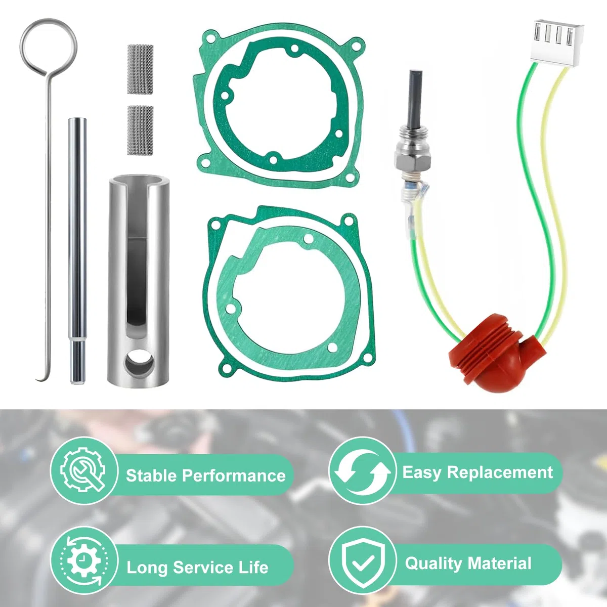 12 V 2 KW 5 KW 8 KW Kit di Riparazione per Candelette, 10 Pezzi Kit Ceramico Riscaldatore da Parcheggio con Candelette, Accessori per Riscaldamento Diesel per Riscaldamento Ad Aria,Diesel