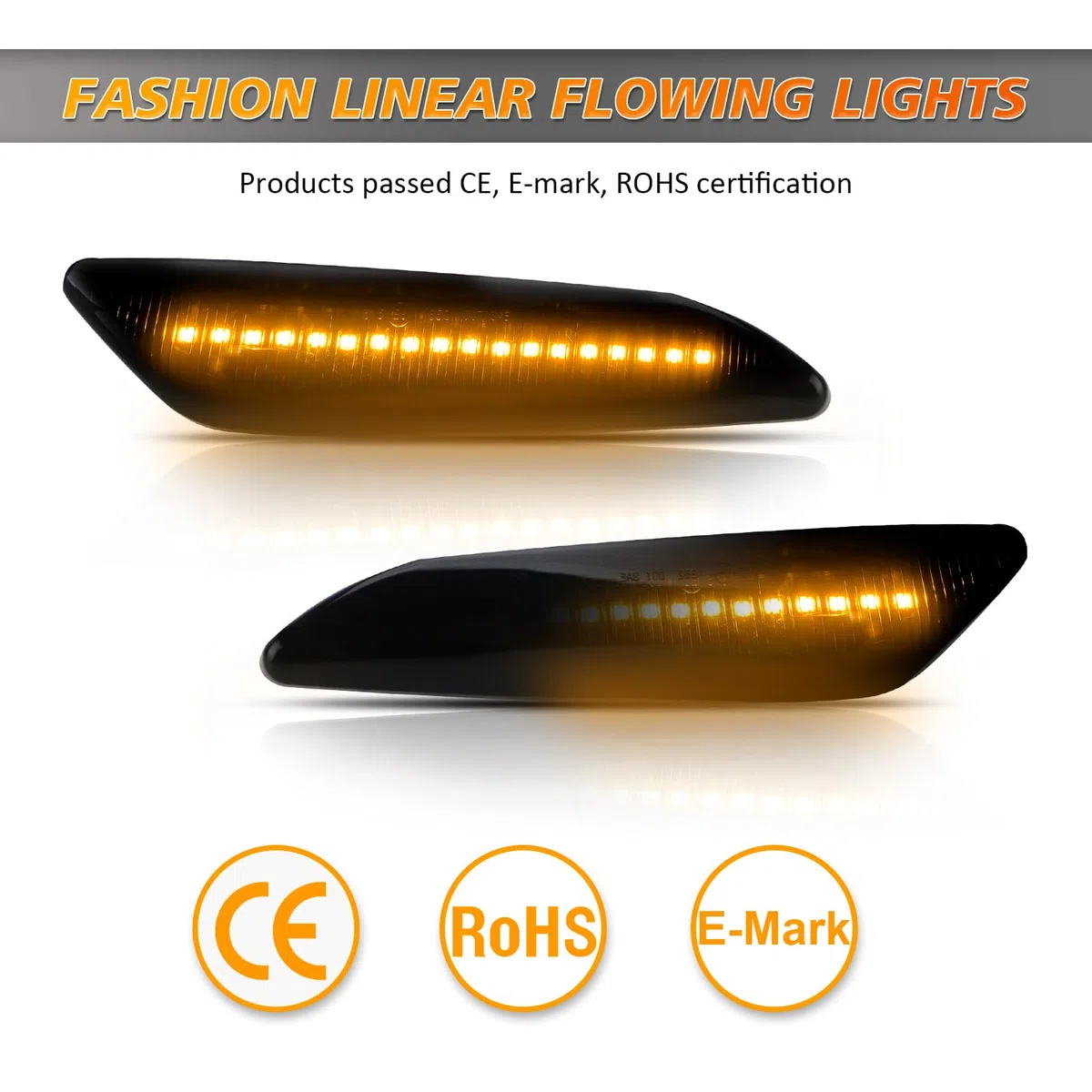 D-Lumina Indicatore di direzione a LED per Alfa Romeo 156 147 / Sportwagon156/Lancia Ypsilon/Lancia Delta MK3/Fia-t Tipo/C.hry-sler Ypsilon (Nero)