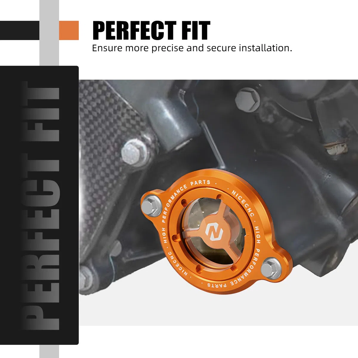 NICECNC Oil Filtrar Cover Oil Filtrar Cap Compatibile con RC 125/200/390 2017-2023,250 Adventure 2021-2023?Arancione